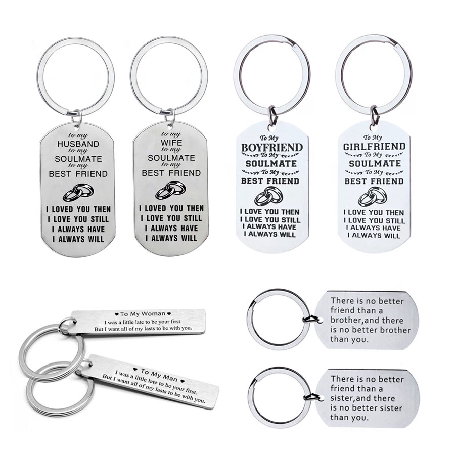 Stainless Steel Lover Husband Boyfriend Gift Keychain Mom Best Friend ...