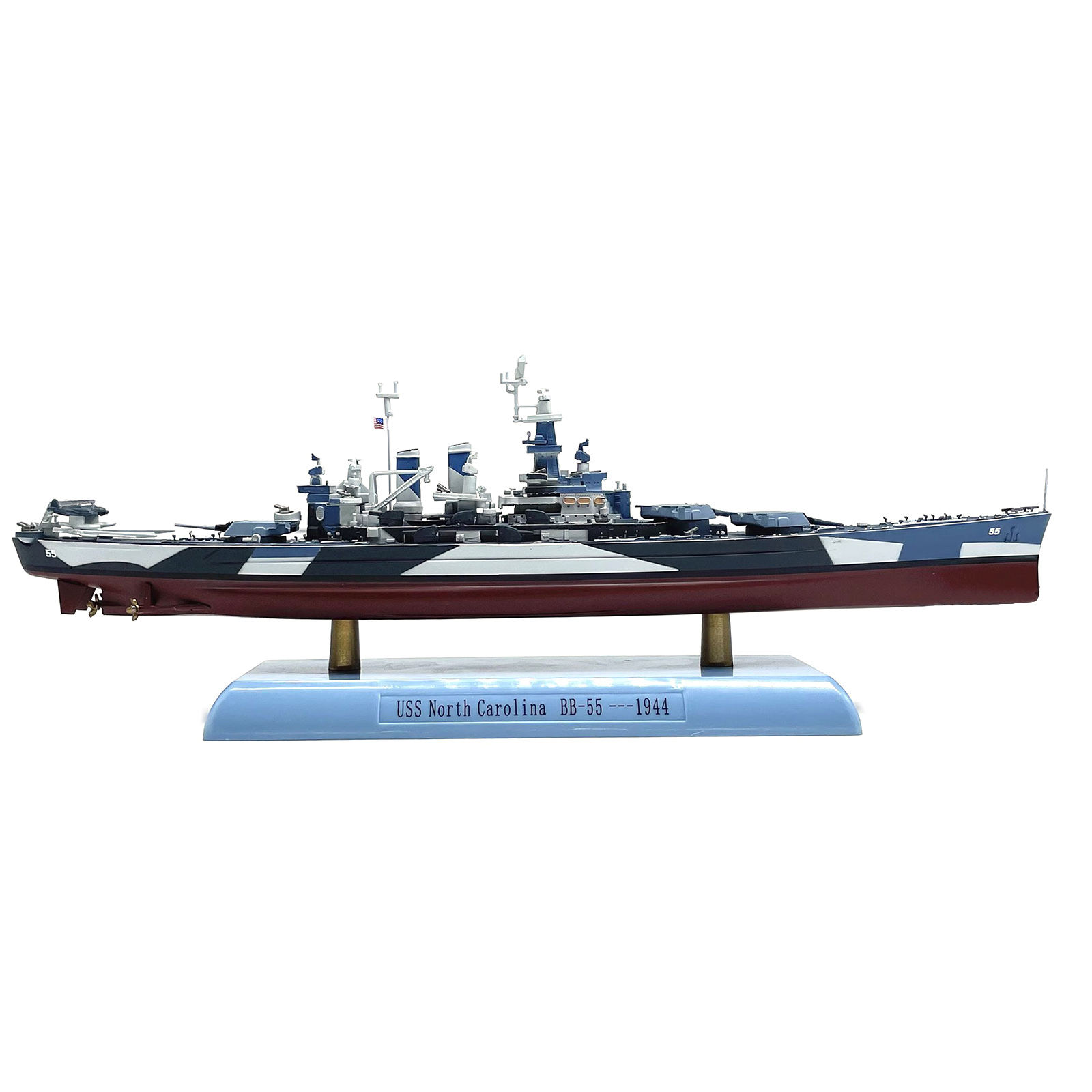 22cm Diecast Alloy 1/1000 WWII USS North Carolina BB-55 Battleship