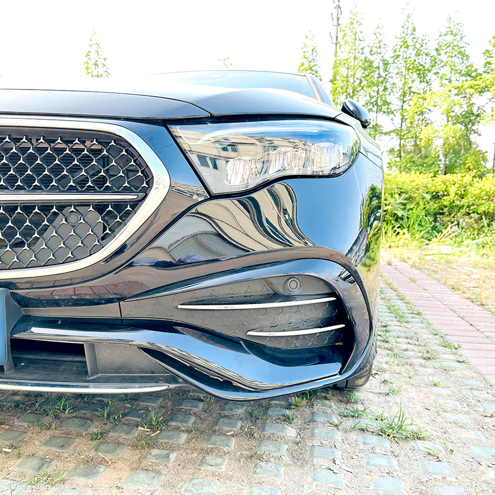 Front Bumper Side Vent Molding For Benz E Class W214 S214 AMG Line