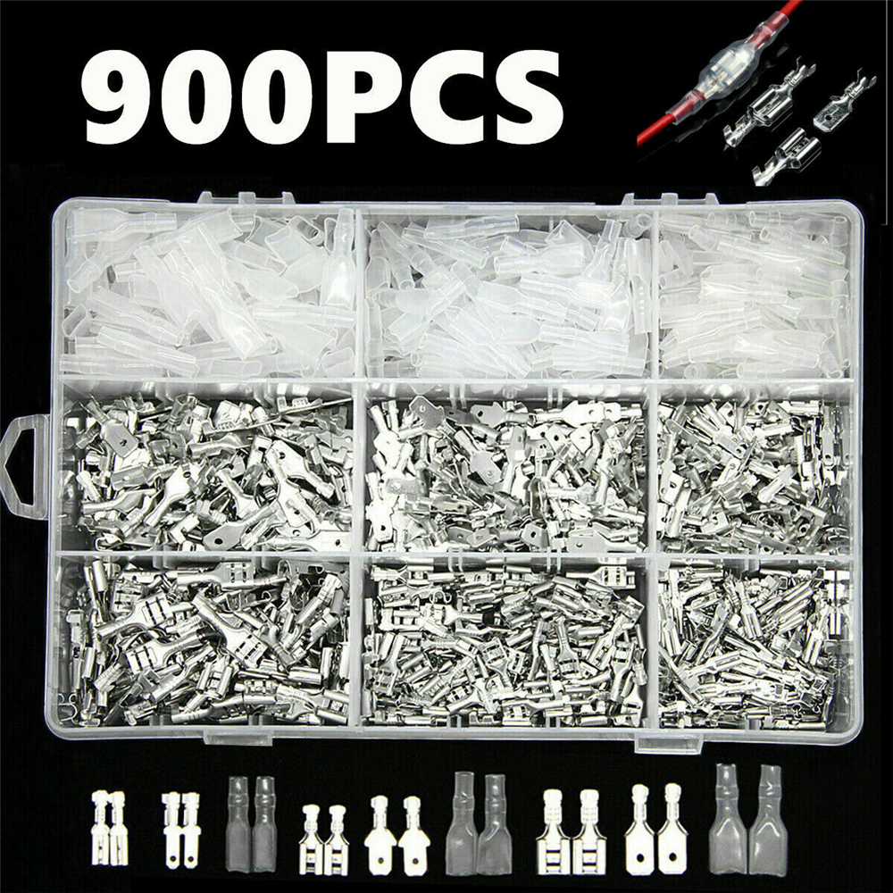 900PCS Crimp Terminal Set//Wiring Connectors//Assorted Insulated Electrical Wiring