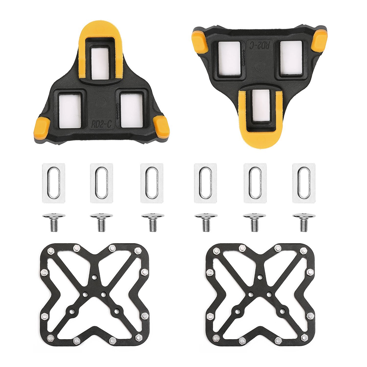 New Bike Clipless Pedal Platform Adapter For SHIMANO SPDSL Black
