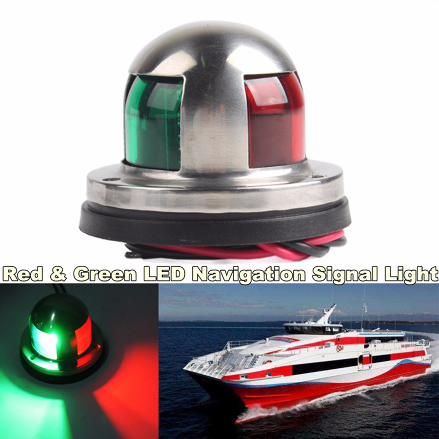 Waterproof 12V 4W Boat Marine Red&Green 8LED Navigation Signal Light ...