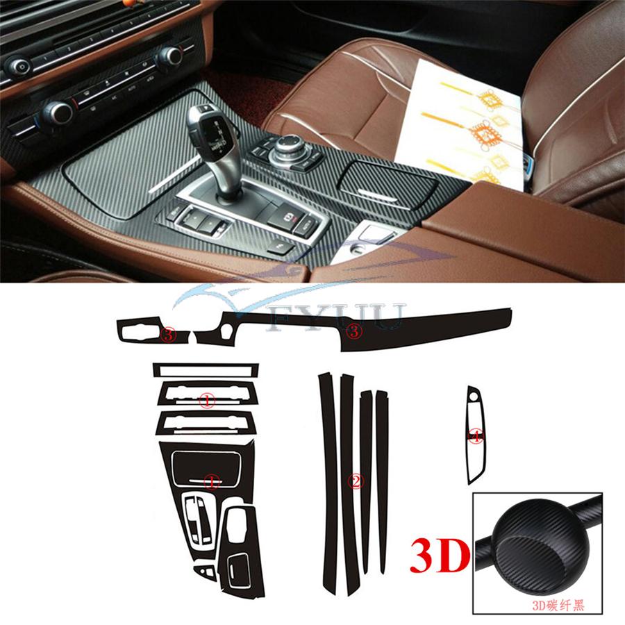 For 2011-17 BMW 5 Series F10 3D Carbon Fiber Pattern