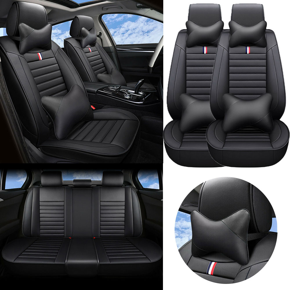 with Headrest and Lumbar Cushion Black Fit for Subaru Forester 5-Seats Car Seat Cover Protector with Waterproof PU Leather Easy to Install