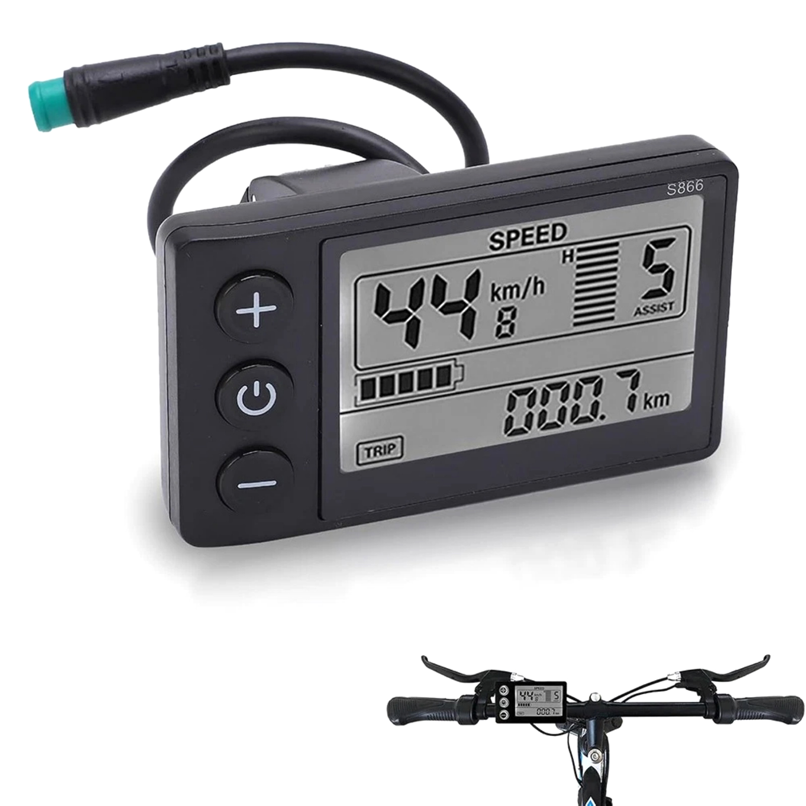 Universal S866 Electric Bike LCD Display Speedometer Screen for