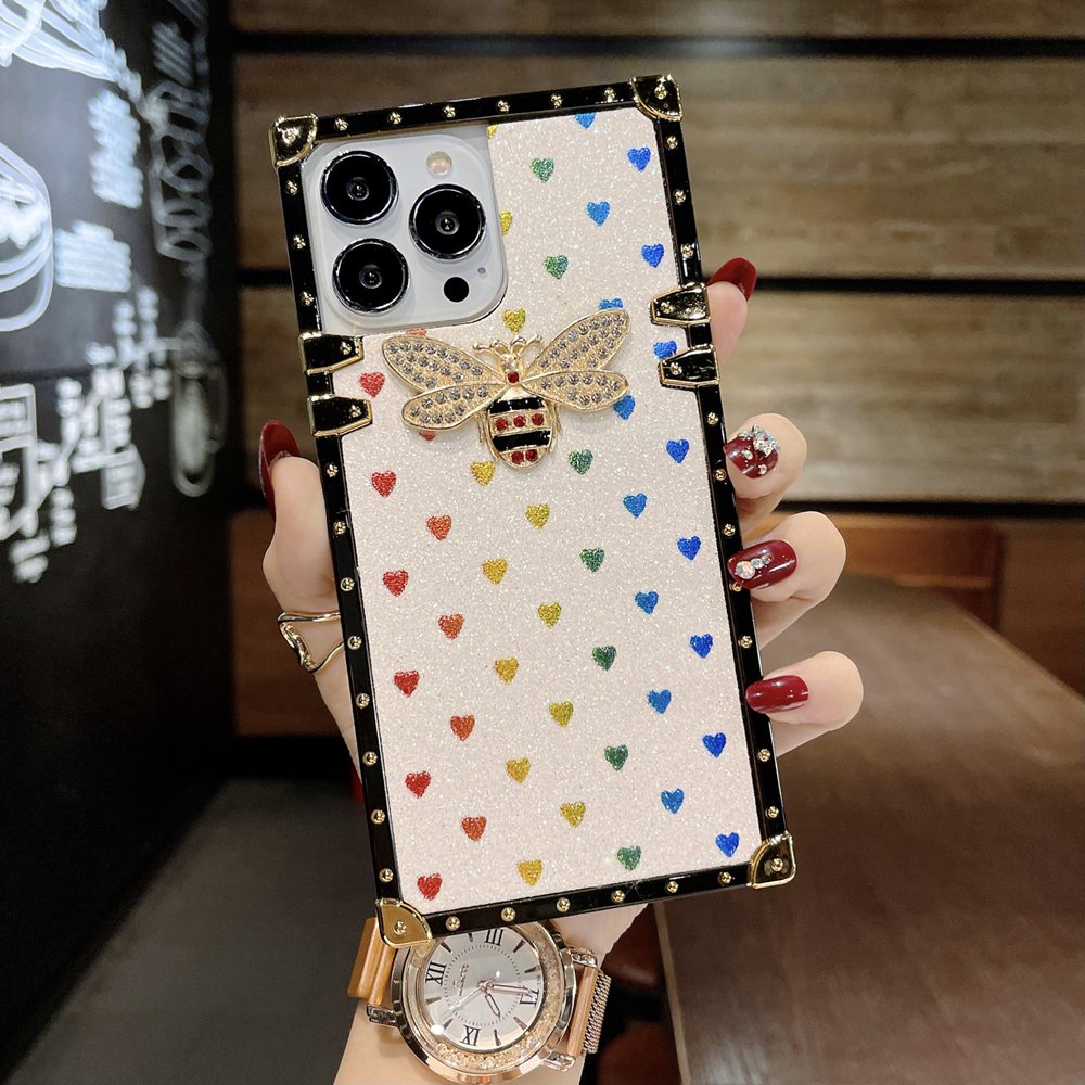Cute Shockproof Glitter Bee Case Cover For iPhone 13 Pro Max