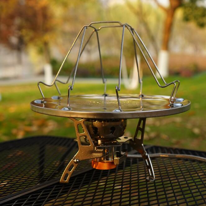 Outdoor Steel Camp Toaster 4 Slice Pyramid Folding Camping Toaster