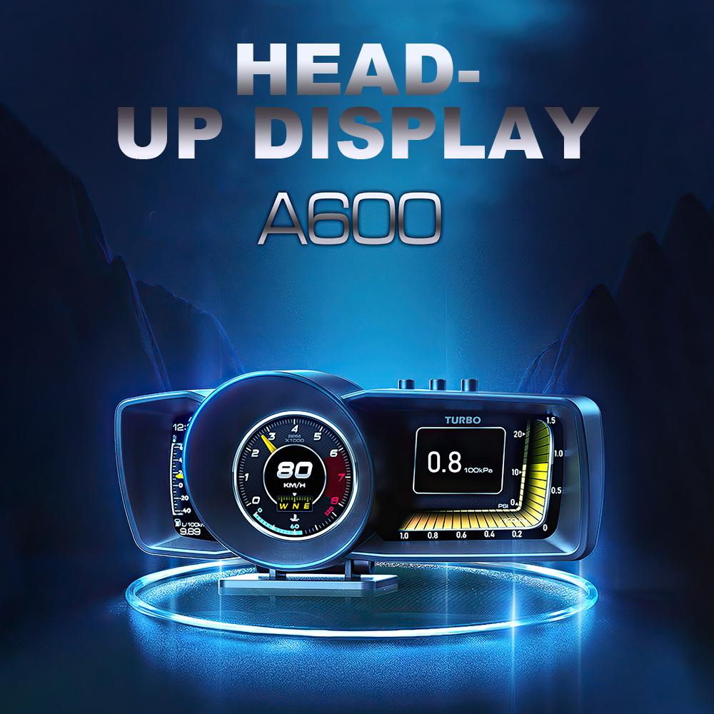 OBD2+GPS Dual System Smart Car Speedometer Head-Up HUD Gauge 3LCD