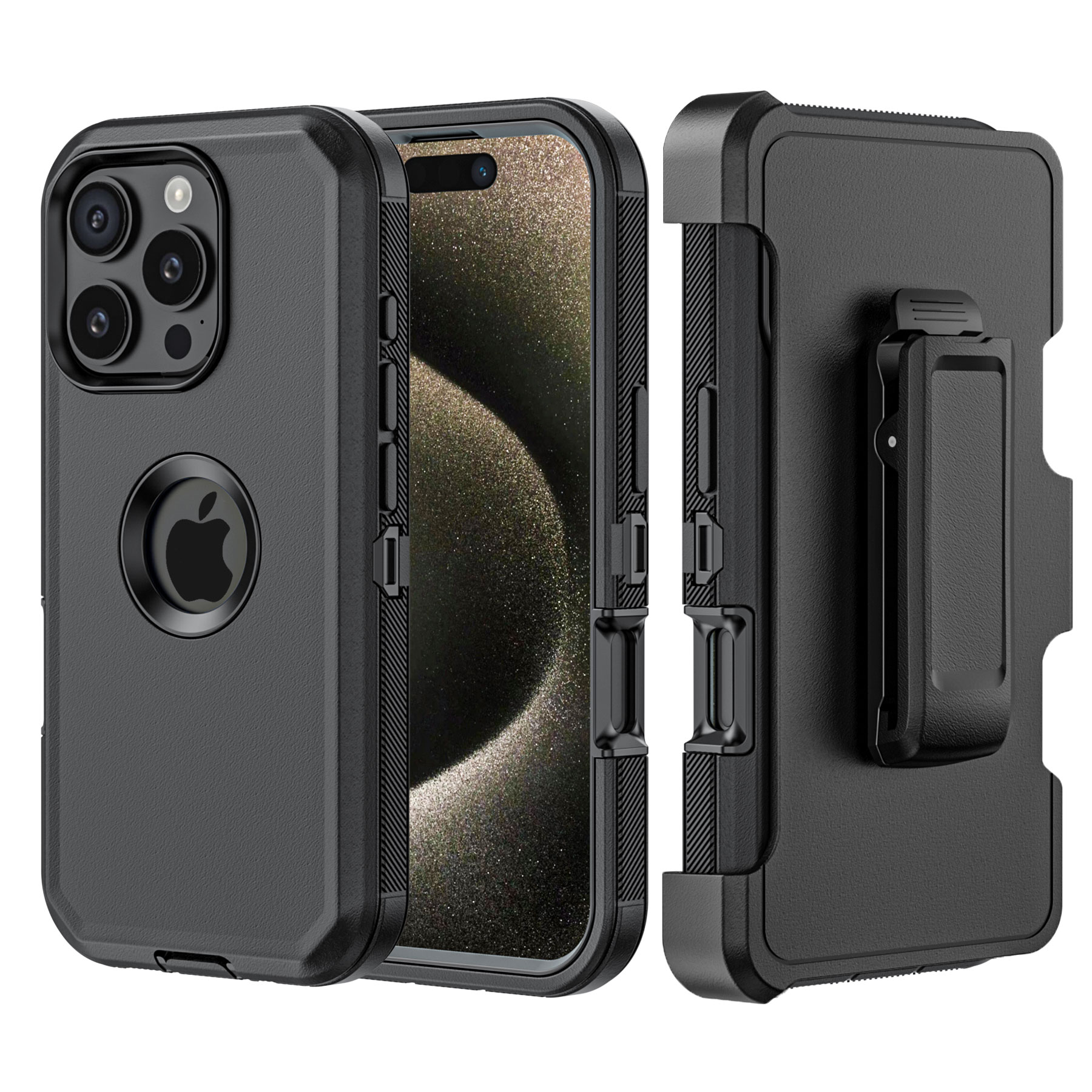 For iPhone 16 Pro Max 16 Plus 16 Pro Phone Case+Belt Clip Fits