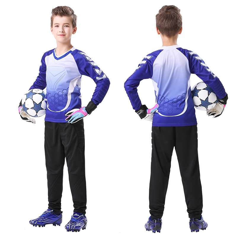 Giamfit Soccer Goalkeeper GK Long Sleeve Jersey & Pants Kits For Kids