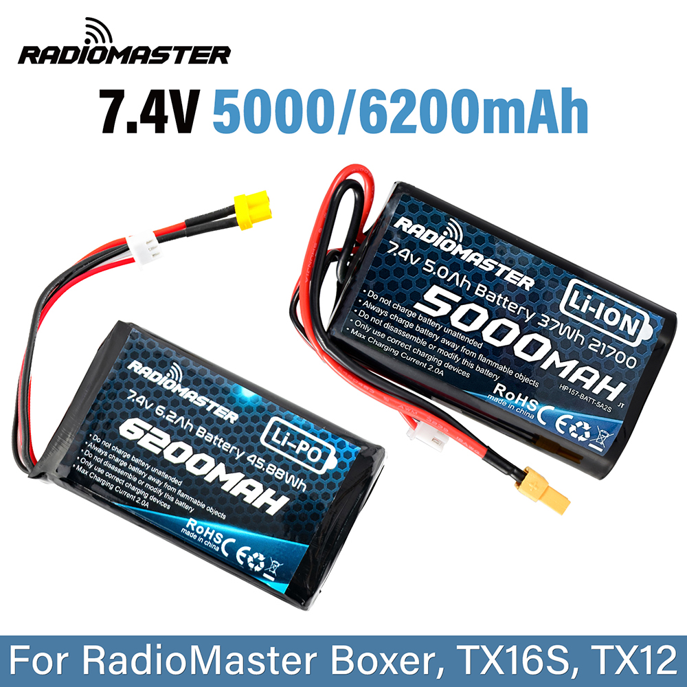 RadioMaster TX16S TX18S Transmitter 7.4V 2S 5000mah 37wh Lipo