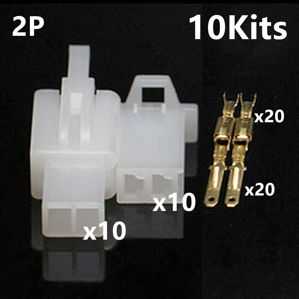 40Pcs Auto Connectors Terminal Motorcycle Car Electrical 2.8mm Pin Replacement