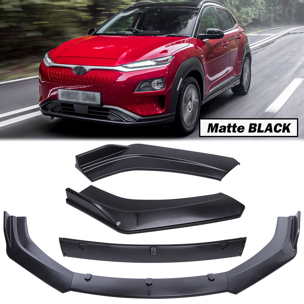 Front Bumper Splitter Spoiler Lower Lip Body Kit For Hyundai Kona 