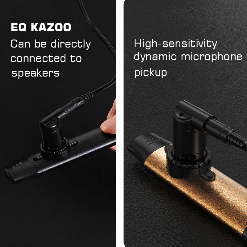 Electric Kazoo With Pickup Cable Mouth Flute EQ Harmonica Music