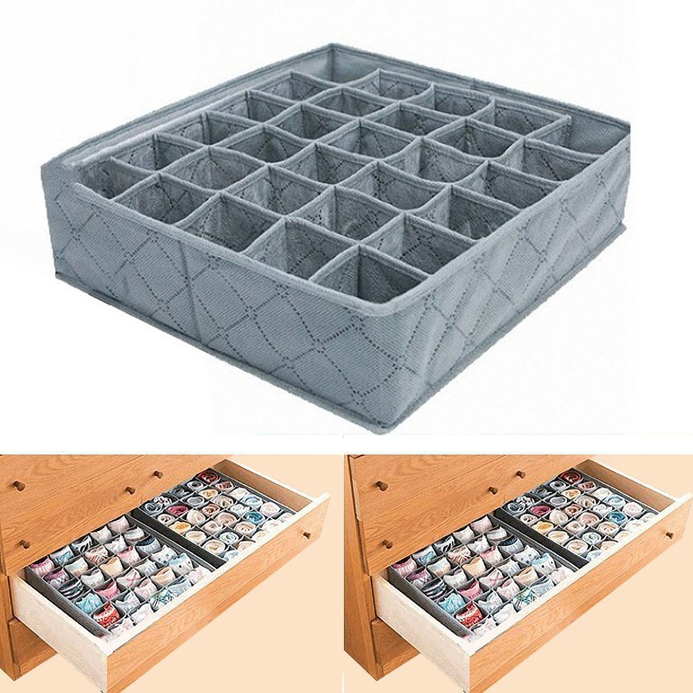 Underwear Socks Ties Box Closet Divider Drawer Organizer Storage