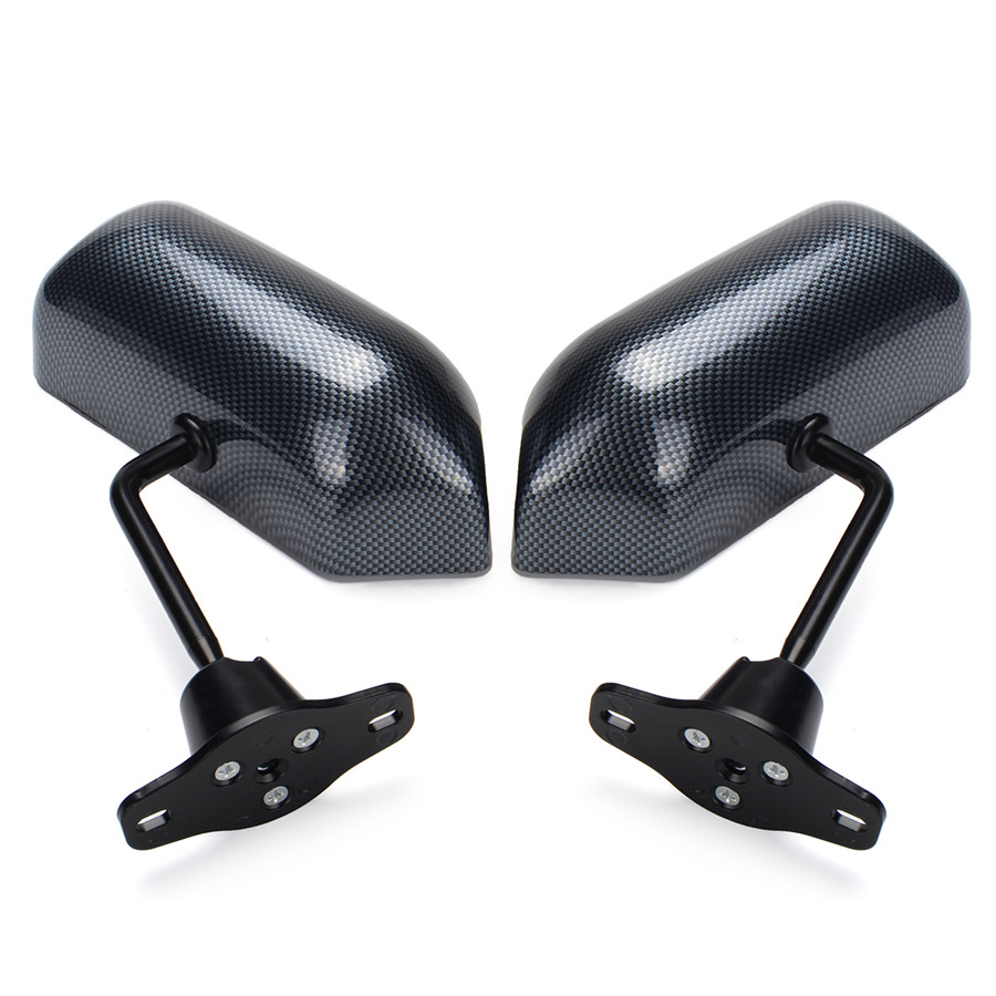 Pair Universal Bullet Car Door Mirrors Exterior Rear View Wing Mirrors