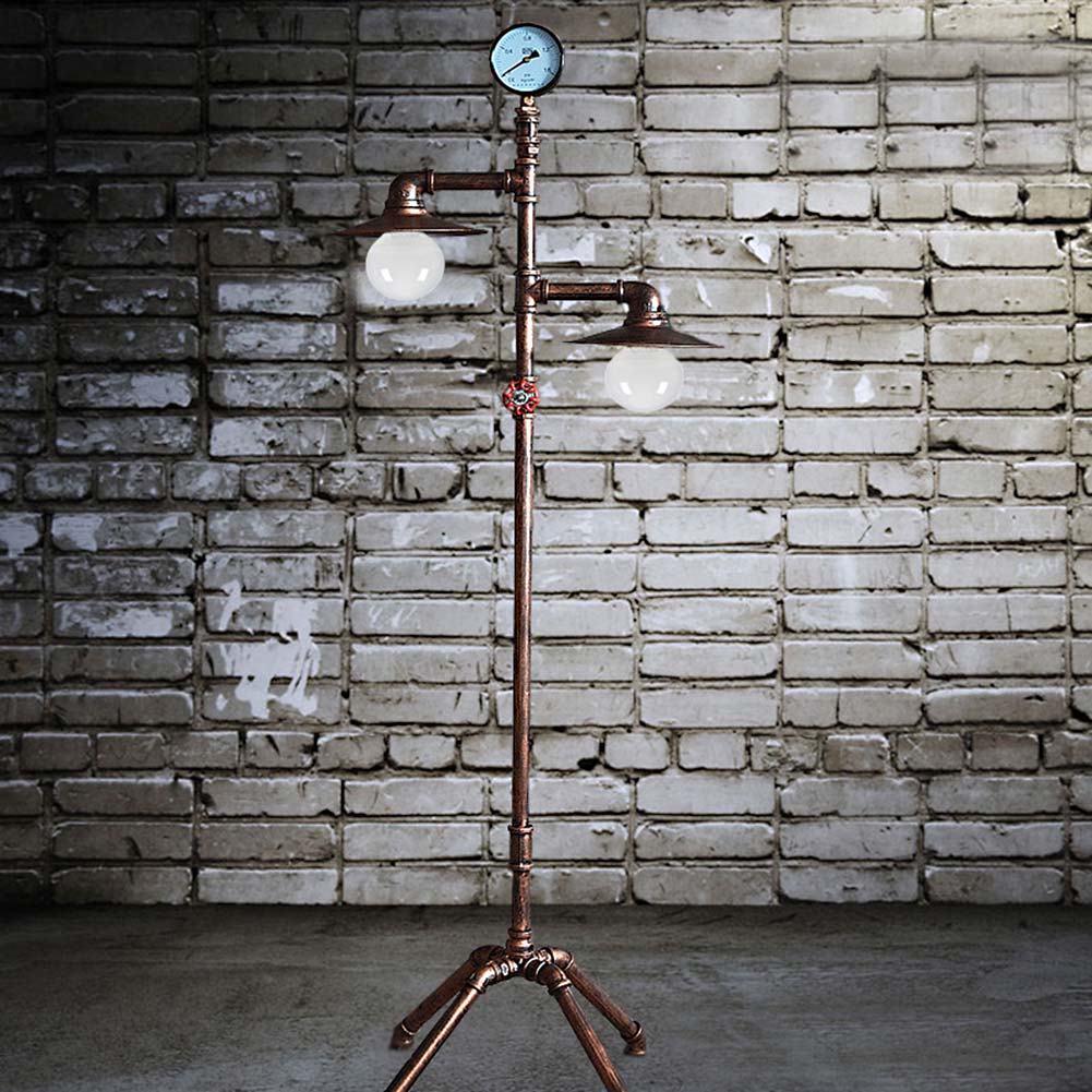 Vintage Steampunk Retro Style Floor Lamp Light Iron Vintage Steampunk Retro