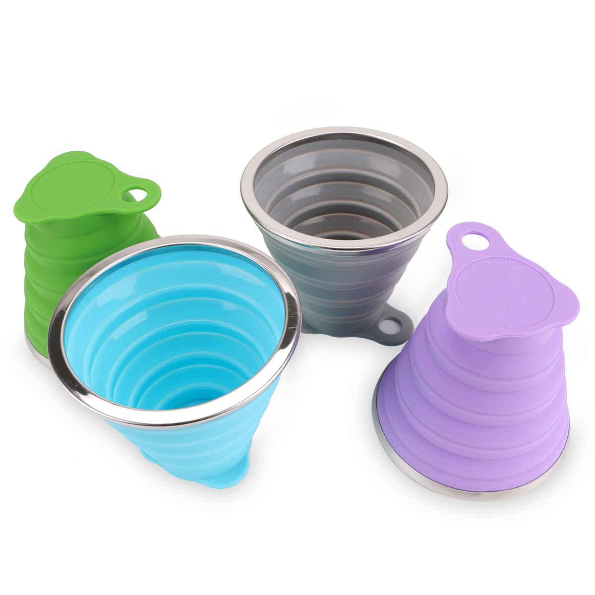 355ML Collapsible Silicone Coffee Cup Mug Reusable Travel Foldable Leak Proof 355ML Collapsible Silicone Coffee Cup Mug Reusable Travel Foldable Leak Proof