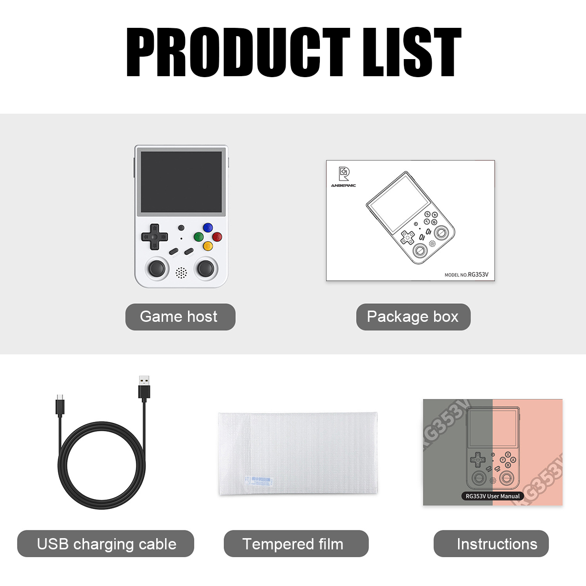 2023 New ANBERNIC RG353V 3.5 inch Handheld Game Console