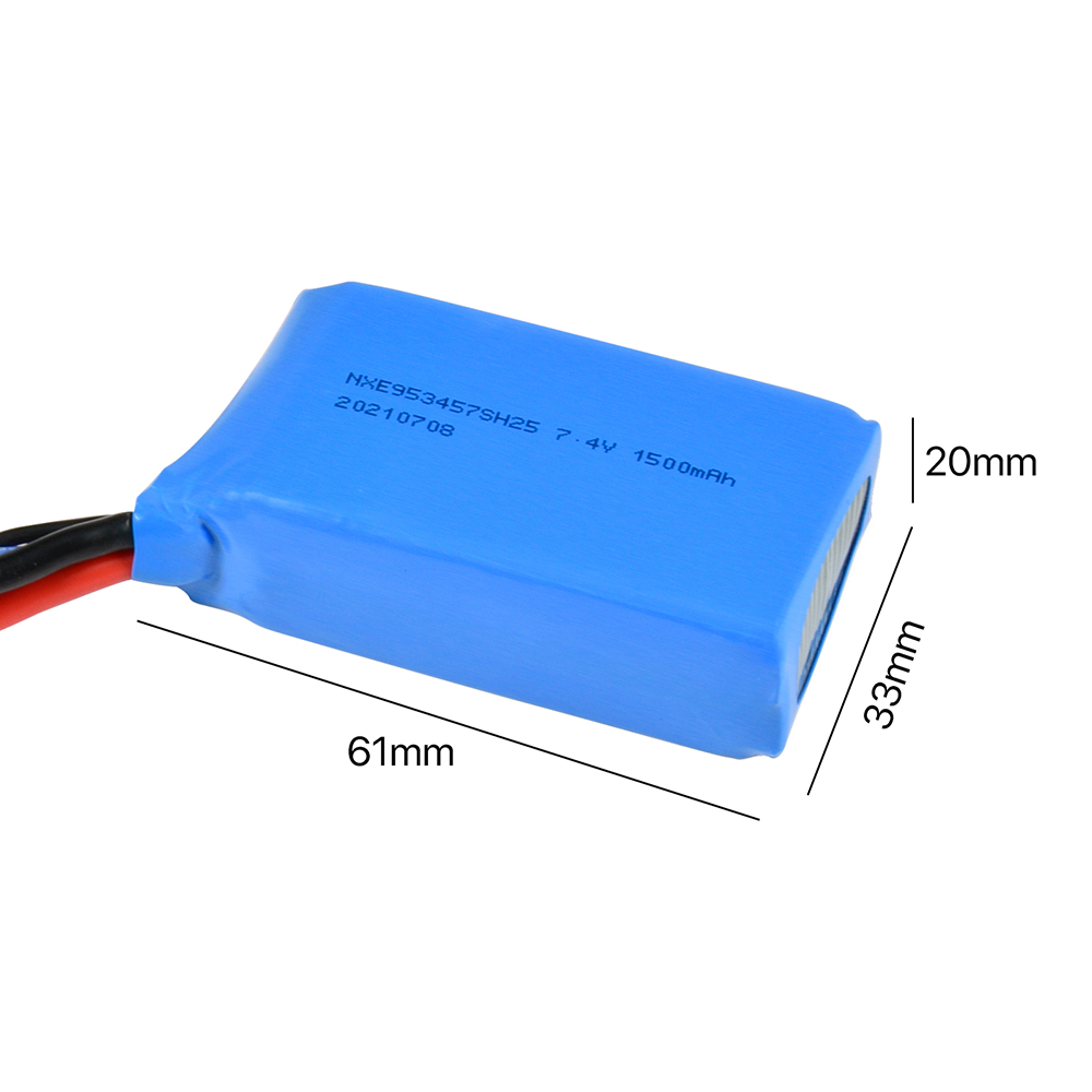 Batteria Lipo 7.4V 1500mAh Per Auto RC WLtoys A959-b/A969-b/A979-b/K929-B