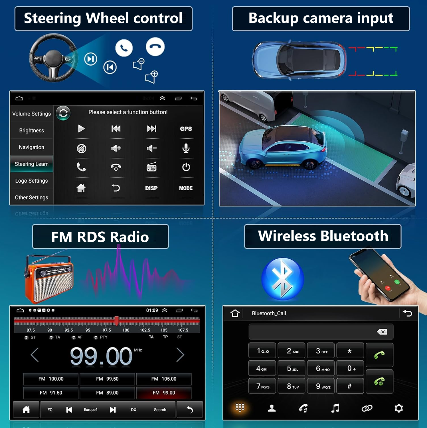 SXAUTO Android 13 IPS Autoradio Passt für Hyundai IX35 (2010-2017