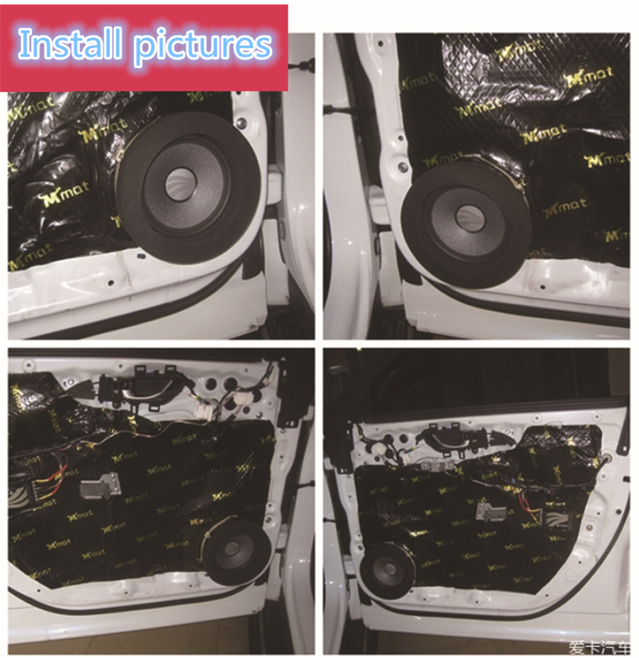 4x Universal 6.5" Car Door Speaker Adapter Ring Woofer Foam Pad Sound