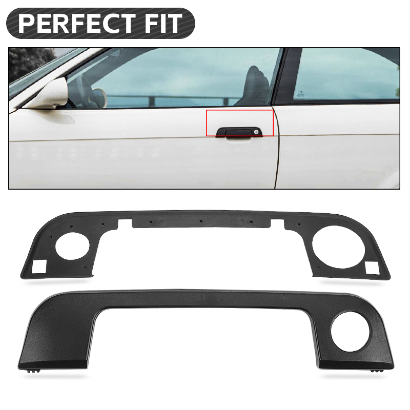 LH & RH Front Exterior Door Handle Trim Cover w/ Seal for BMW E36