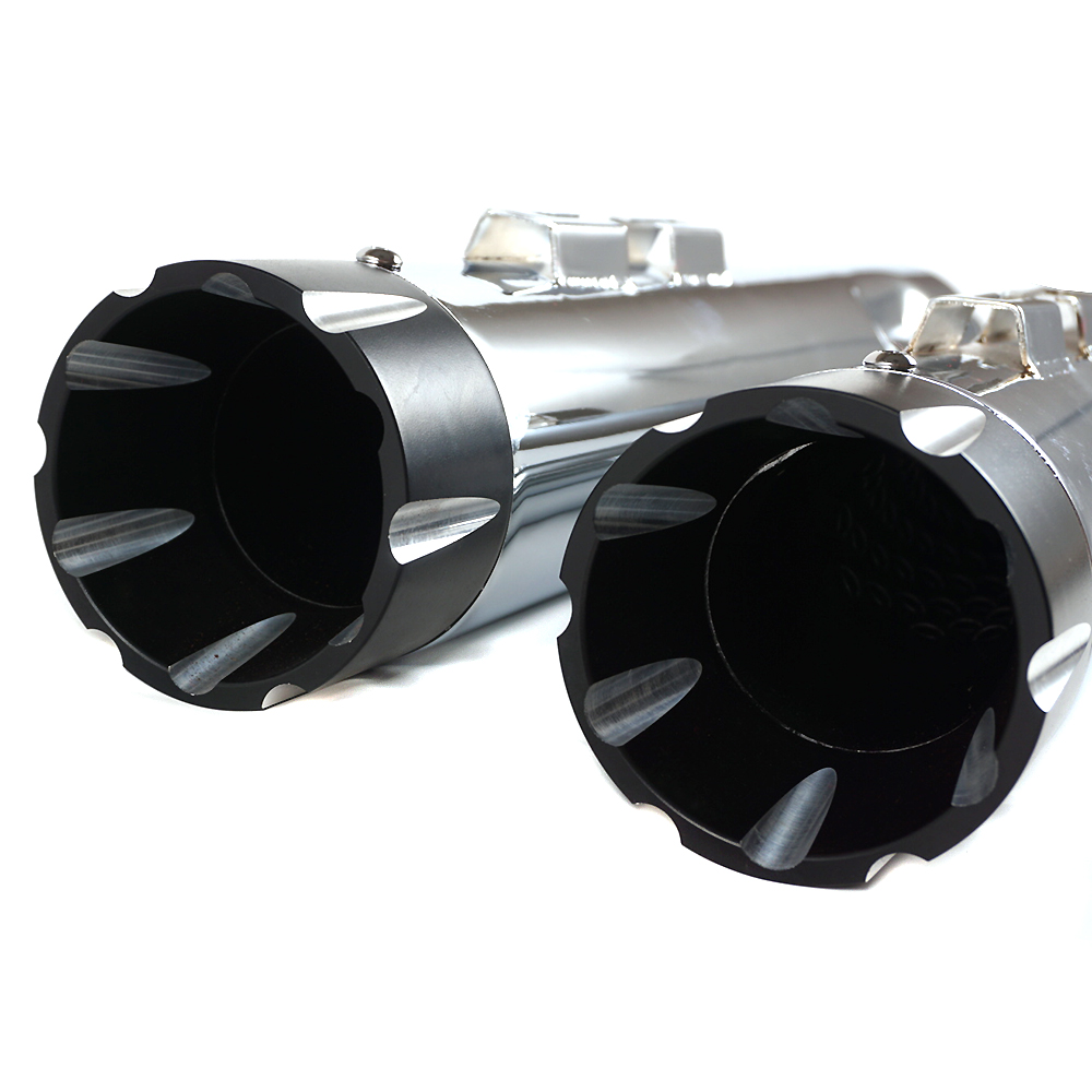 4" Chrome SlipOn Mufflers with Baffle For 19952016 Harley Touring Exhaust Pipe eBay