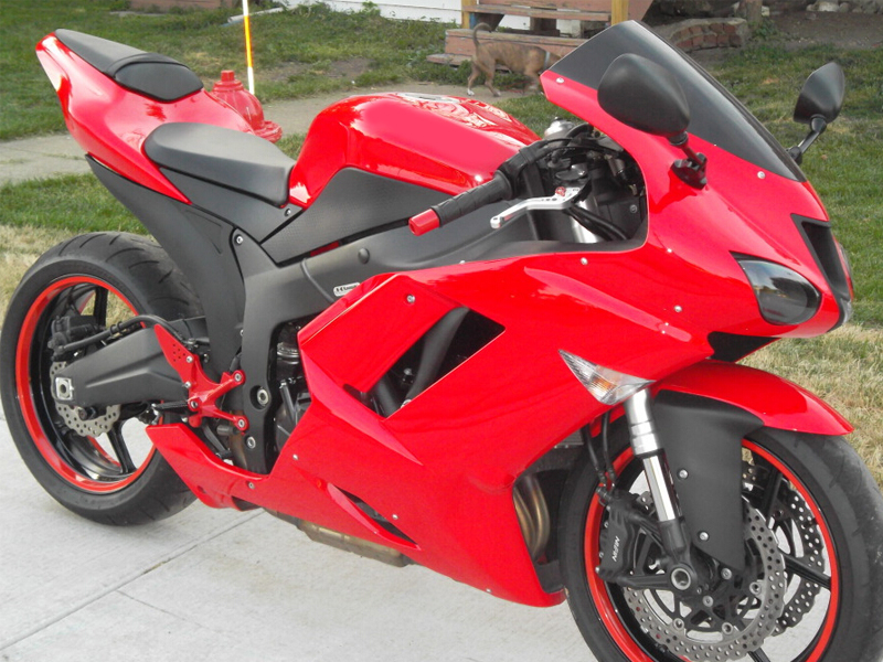 すーみー Glossy Red Injection Bodywork Fairing Fit for Kawasaki 2003