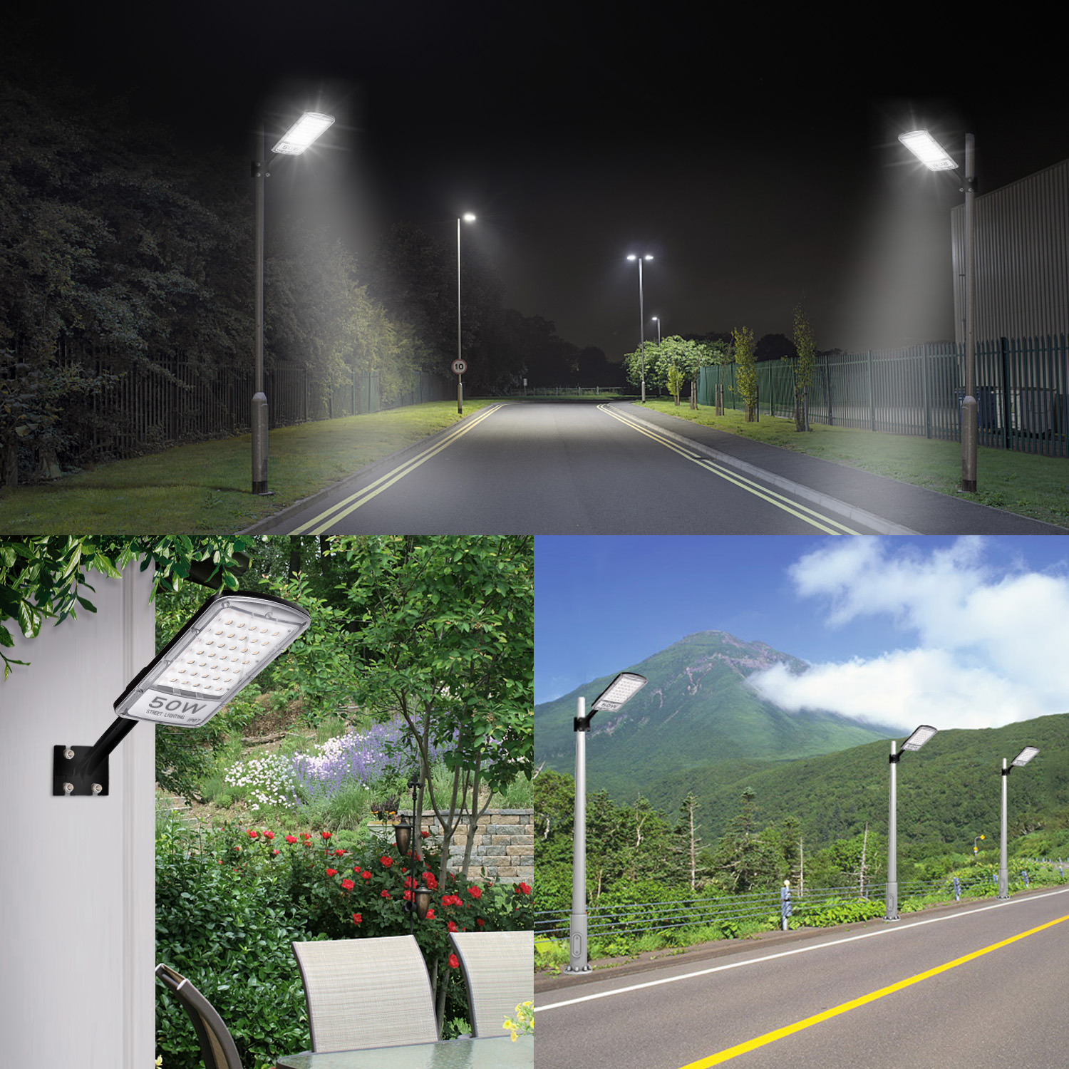 5X 80W LED Road Street Light Cool White Flood Lamp Parking Lot Outdoor BOX IP67