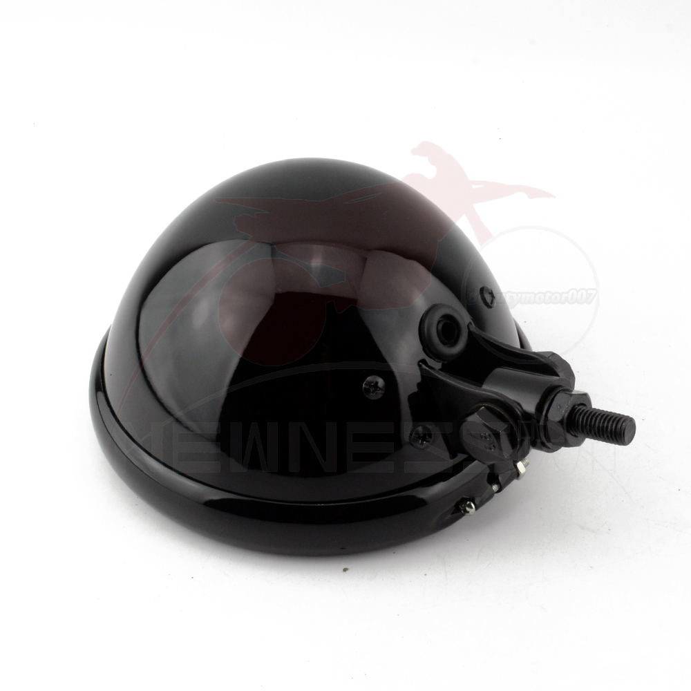 53/4" Black Motorcycle Light Headlamp Headlight Bottom Mount Housing