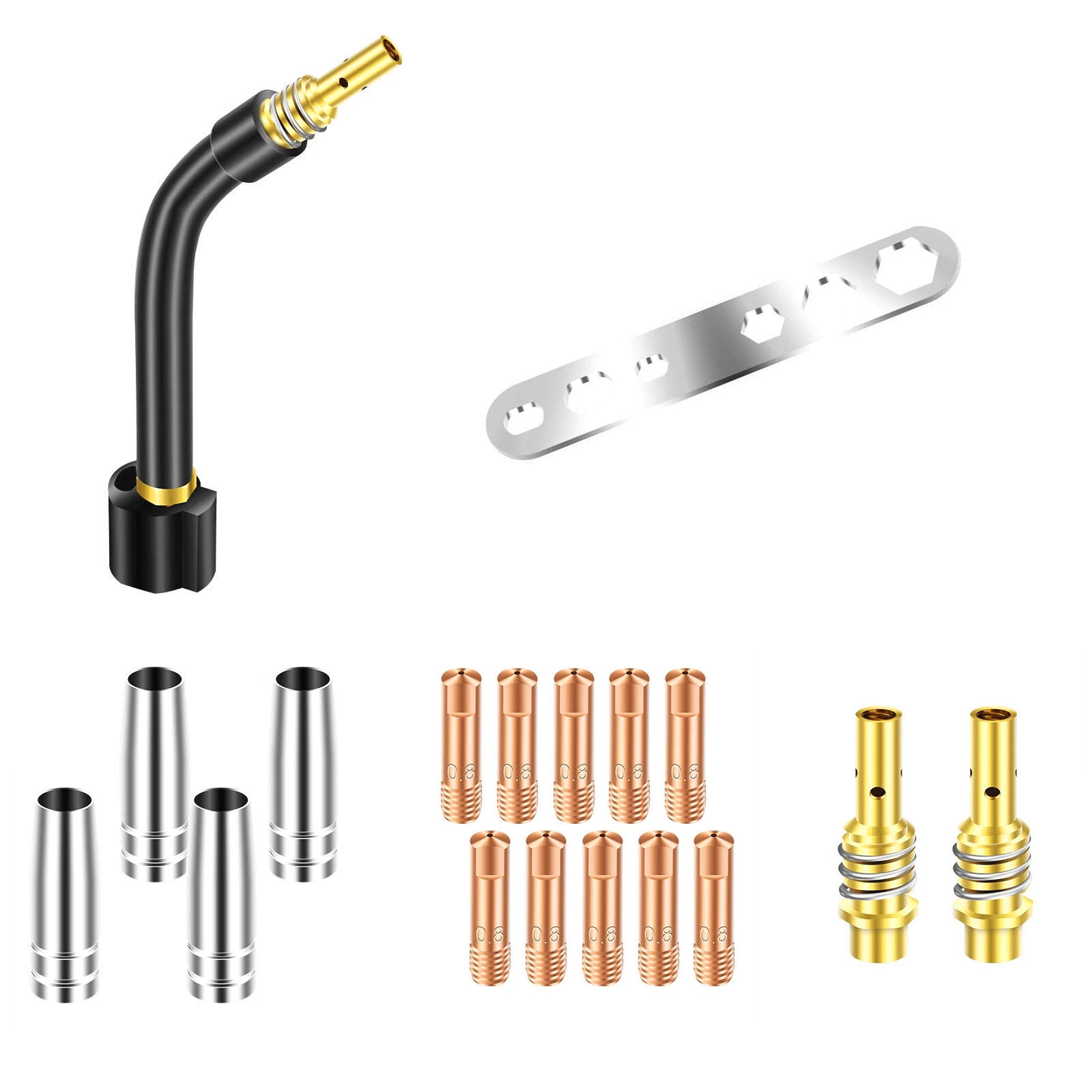 thumbnail image 2 of CHNsalescom MIG/MAG Welding Torch Head Gun Neck – 15AK Series, MB-15AK Compatible 2 of 5
