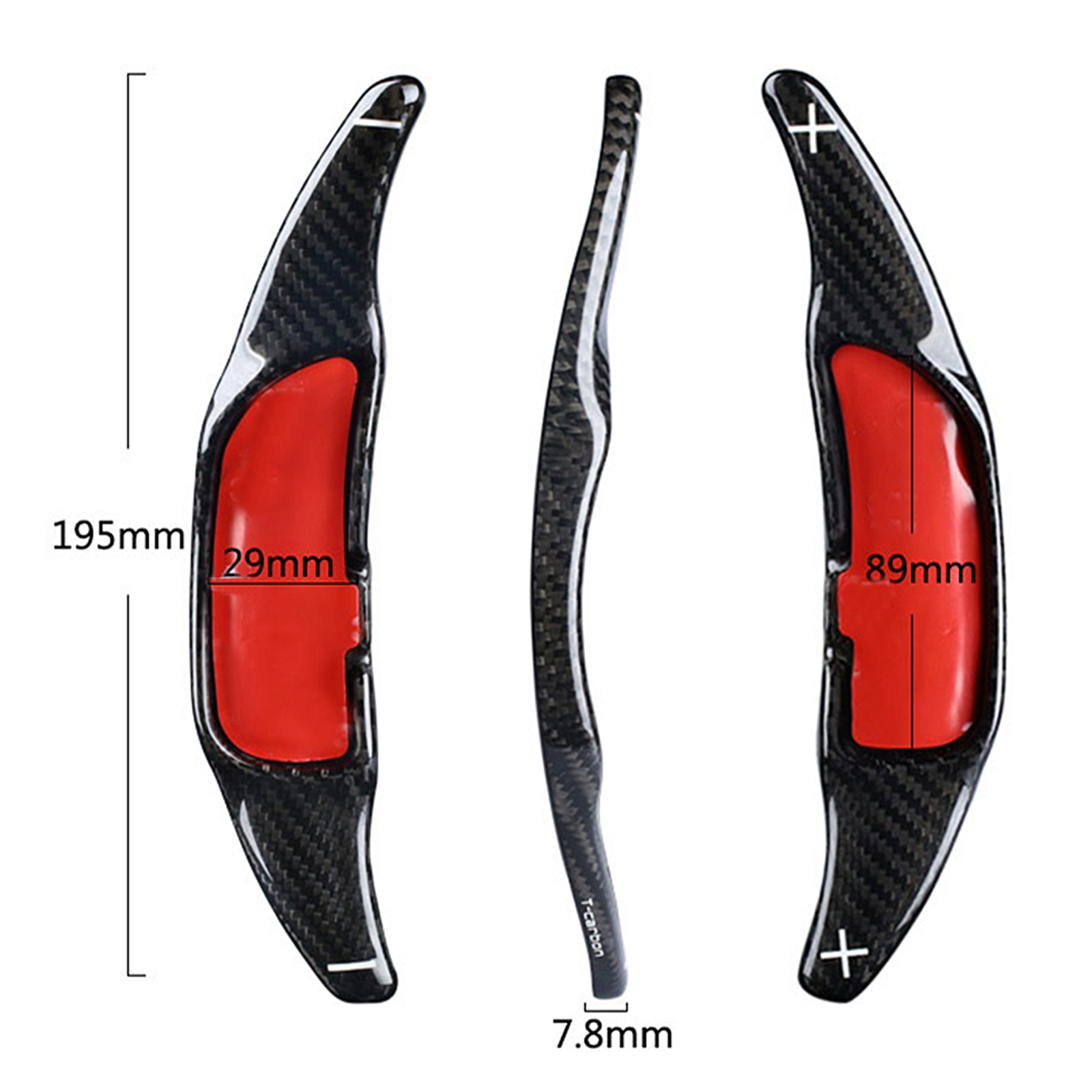For AMG A45 C63 S65 SL63 2PCS Carbon Fiber Steering Wheel
