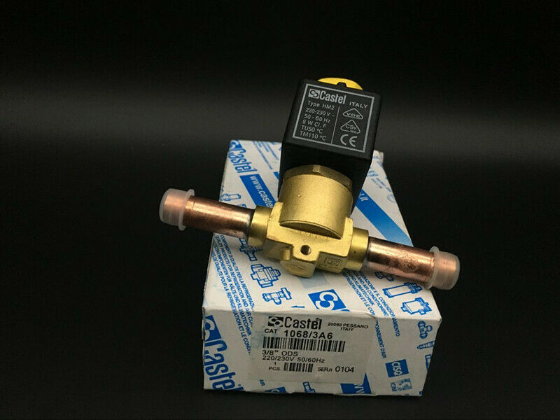 Castel Solenoid Valve 1068-3A6,New in Box One Year Warranty!