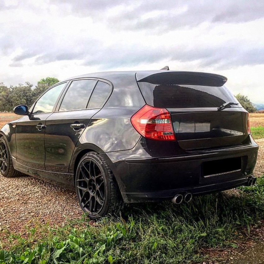For BMW 1 Series E81 E87 118i 120i 2005-2011 Gloss Carbon Rear