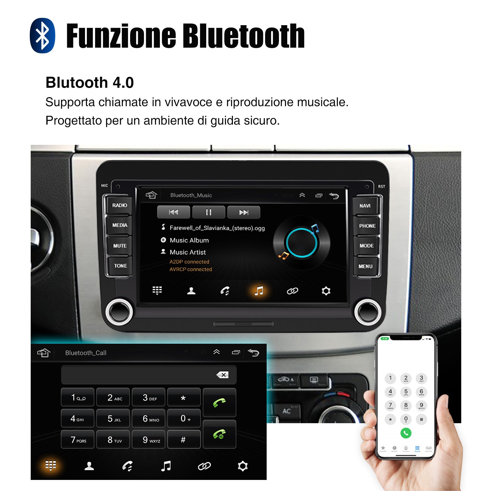 Autoradio 2-DIN DAB+/FM con retrocamera - PEARL