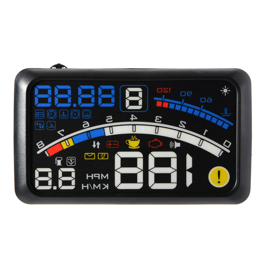 5.5" Car HUD HeadUp Display OBD2 Dashboard Speedometer Projector Speed