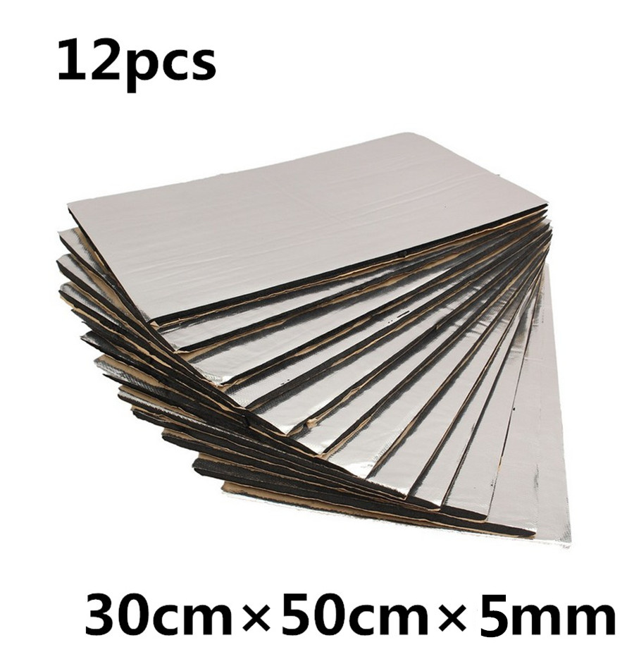 6 Sheets 5mm Car Sound Proofing Deadening Vehicle Insulation Closed Cell Foam
