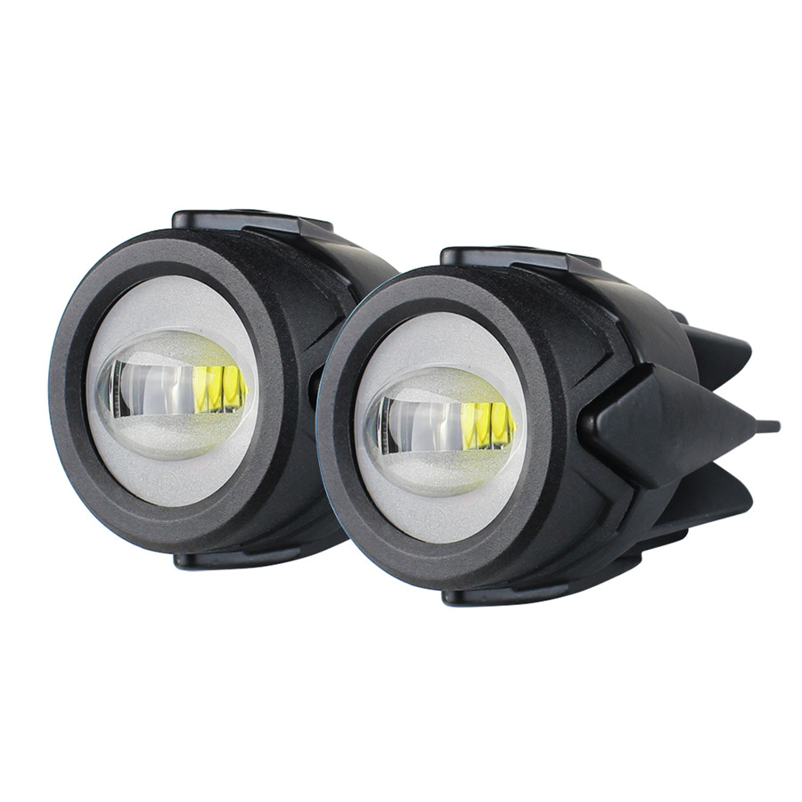 Motorrad-LED-Nebelscheinwerfer, 7,6 cm 20 W runde Motorrad-Strahler,  Nebelscheinwerfer, Hilfslichter, 12 V 24 V für Offroad, SUV, ATV, Motorrad,  gelb