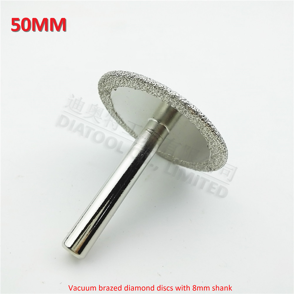 1pc Dia 50mm Vacuum brazed diamond saw blade with 8mm shank 2" Mini diamond disc