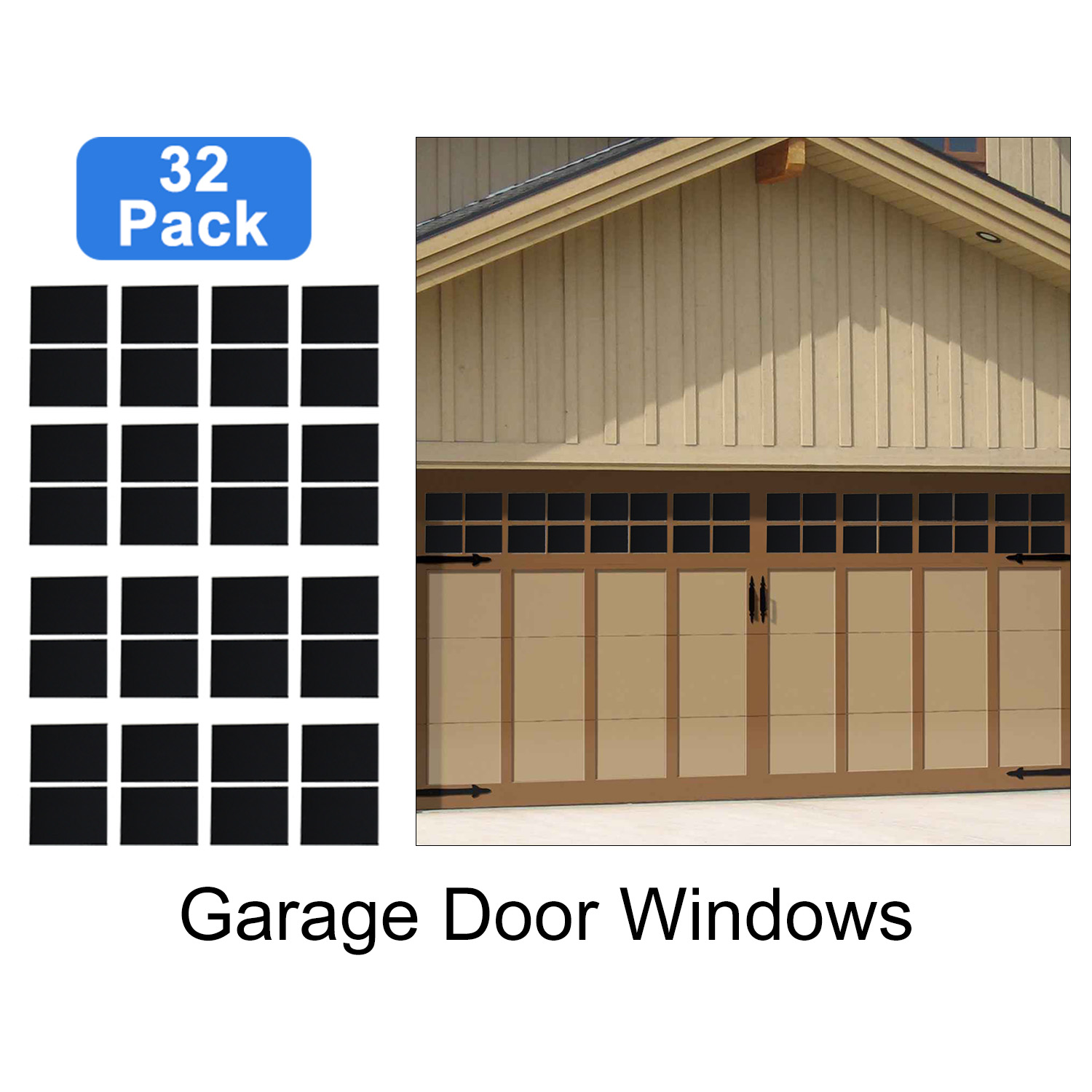 32pcs Magnetic Panels For Car Garage Door Decoration Fake Faux