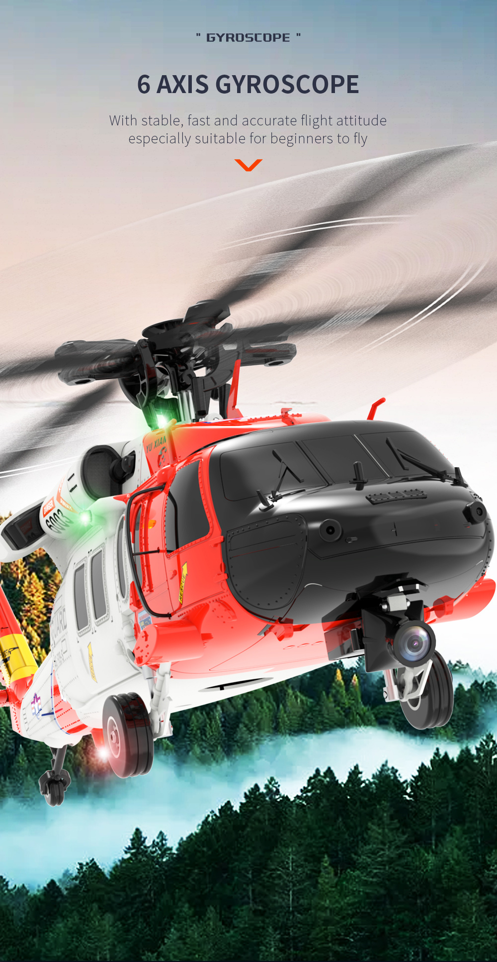 YXZNRC RC Helicopter F09-S 2.4G 6CH Gyro GPS Optical Flow with 5.8