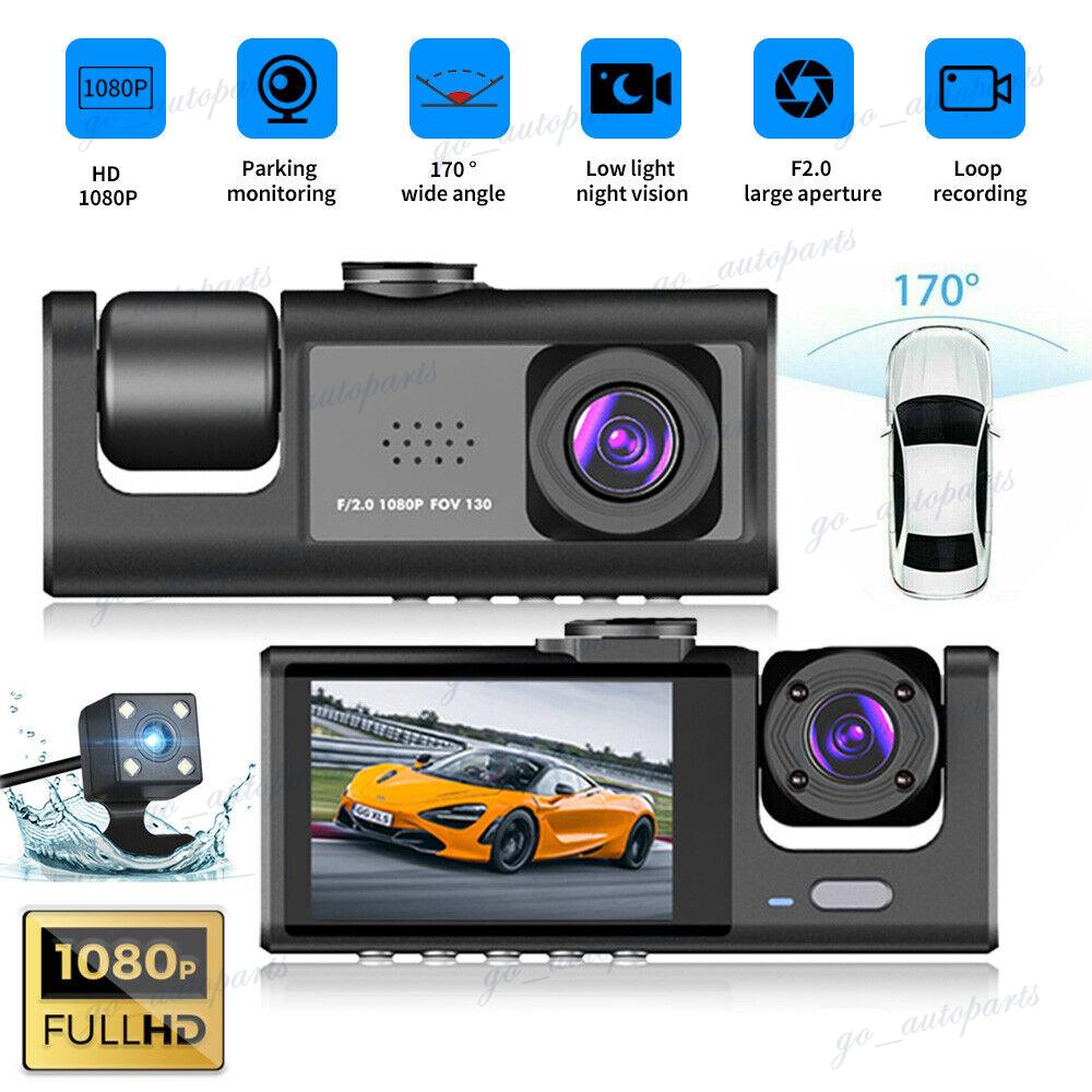 QIWA® Dual Car Camera 1080p HD Dual Lens Front and Rear Dual Recording with  Night Vision, G-Sensor,Parking Assistance and 170 Degrees WDR : :  Electronics