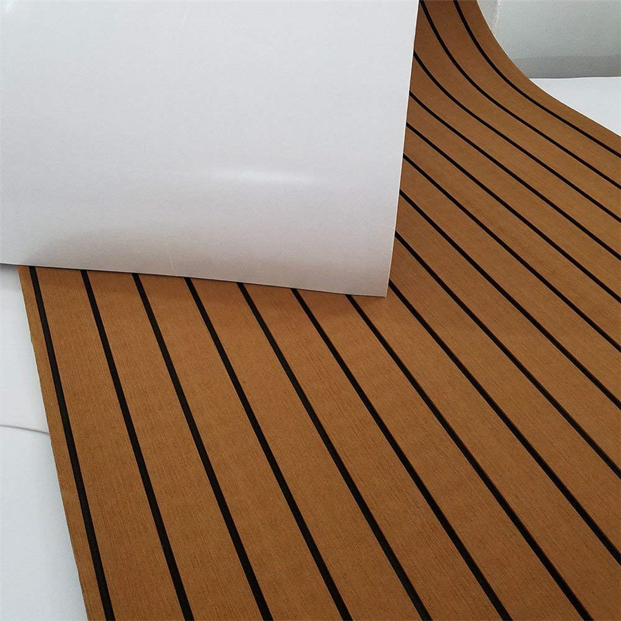 17"X94" Brown SelfAdhesive EVA Foam Marine Boat Flooring Teak Decking Floor Mat eBay