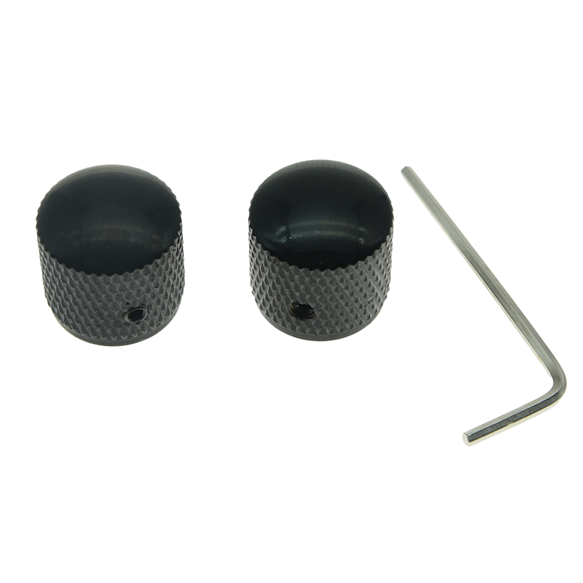 2-Pack Black 20mm Set Screw P Bass Guitar Knobs Dome Knobs for ...