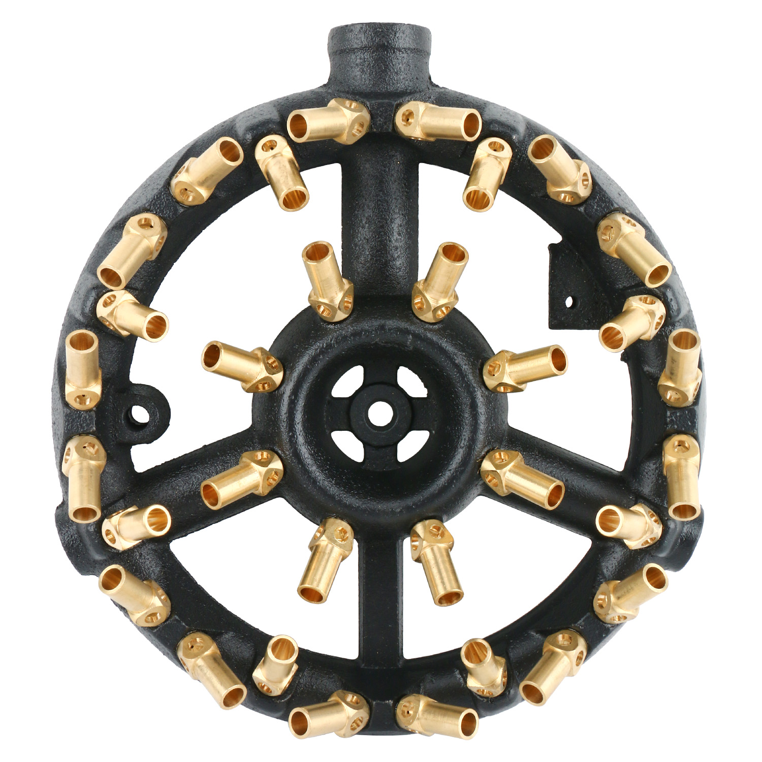 Natural Gas Jet Burner For Chinese Wok Range with 32 Brass Tips Up