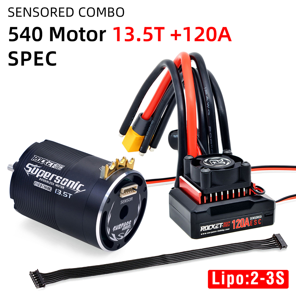 Combo Rocket 1/8 motore 4068 2050KV sensorless regolatore 150A