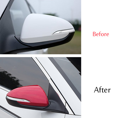 Color : Silver SHOUNAO Rear View Mirror Cover-Side Door Mirror Cover Cap Fit for Hyundai Elantra 2017-2020