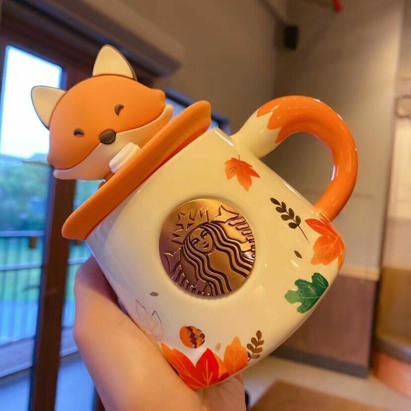 2024 Starbucks Autumn Forest Maple Cute Fox Ceramic Coffee Mug
