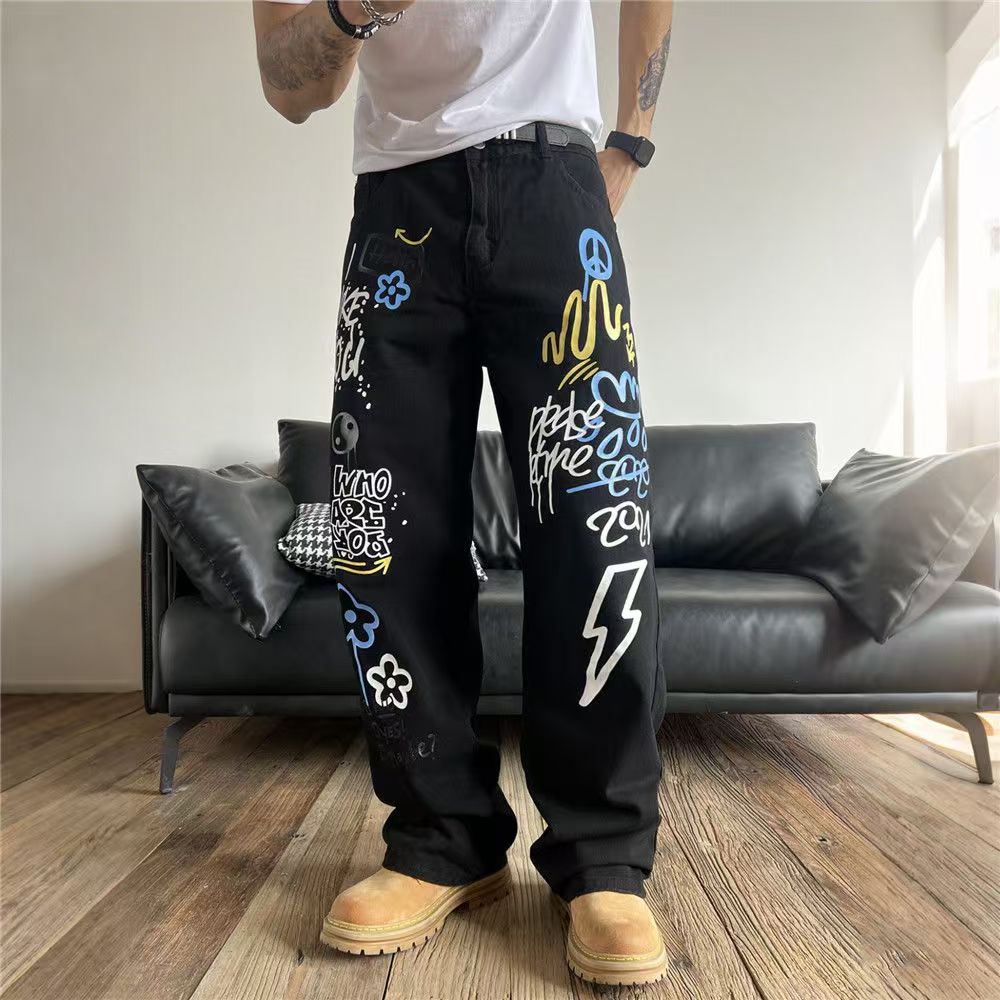 【Knuth Marf】graffiti pants(unisex)/black graffiti pants(unisex)/black | KNUTH MARF